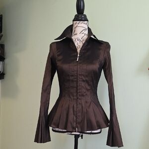JS Collections Chocolate Brown Jacket (SHIRT)